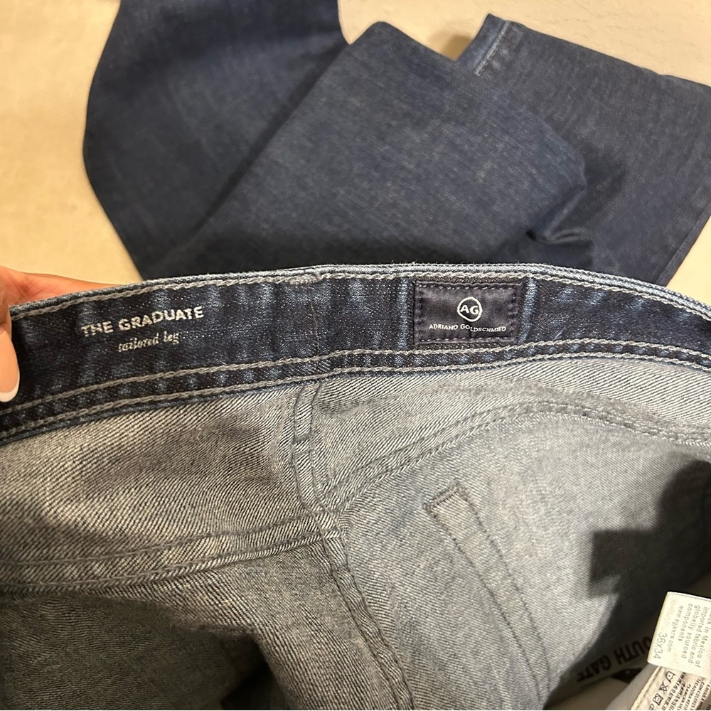 Mens AG Adriano Goldschmied The Graduate Tailored Leg Medium Wash Jeans‎ Size 36 - Picture 6 of 11